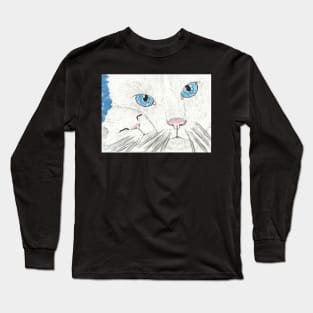 Mother and baby kitten cat  art Long Sleeve T-Shirt